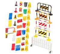Toyvian 1 Set giocattoli cognitivi del traffico giocattoli segnaletica stradale mini segnale stradale giocattolo segnale stradale giocattoli prescolari plastica