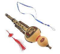 Toyvian 1 Set Hulus Cinese Tono Musica Strumento Strumenti a Flauto Tamburo Antipioggia Per Esterno Gong Panno Per Kit Di Pulizia Per Clarinetto Tondo Per Cemento Armato Tromba Bambù Viola