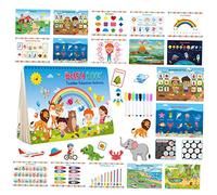 Toyvian 1 Set Libro di Adesivi a Tema Divertenti Adesivi per Libro di Adesivi cognitivi Adesivi Artigianali Fai da Te Giocattoli per Favore del Partito Carta
