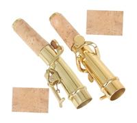 Toyvian 1 Set manico per sassofono soprano Sostituzione manico sassofono soprano manico sax soprano Collo accessori per sax manico del sassofono sughero Golden
