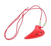 Toyvian 1 Set piccola ocarina argilla contralto piccolo strumento musicale ocarina mini strumenti musical di ocarine Strumenti musicali Strumenti per dolomite rosso