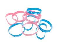 Toyvian 10 Braccialetti Silicone per Gender Reveal Unisex Accessori Moda per Resistente Shower e Celebrazioni All