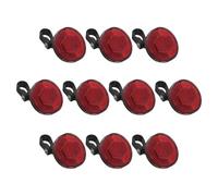 Toyvian 10 Pezzi Catarifrangenti Riflettenti Rotondi per Mountain Bike, Accessori di Sicurezza per Bici da Strada e Sentieri, Riflettori per Reggisella e Manubrio Resistenti