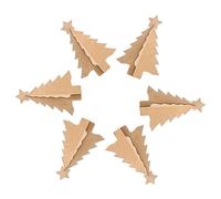 Toyvian 10 Pezzi Ciondoli Natalizi in Legno Grezzo da Appendere Decorazioni Fai da Te per Albero di Natale Trucioli di Legno Levigati per attività Creative e Artigianato Famigliare