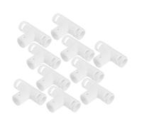 Toyvian 10 Pezzi Connettore Pieghevole Tre Vie in Plastica Pp per Secchio da Bagno Pieghevole, Resistente e Antiscivolo, Adatto per Bagni Domestici, Dimensioni 7,9x5,4x2,4 Cm