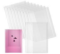 Toyvian 10 Pezzi Copertina Trasparente Adesiva per Libri, Plastica Cpp, | Paperback e Fotolibri, Applicazione Rapida, Chiusura Adesiva, Alta Chiarezza, per Studenti e Bibliotecari