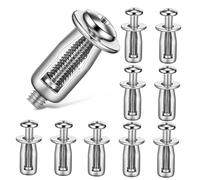 Toyvian 10 pezzi Dadi Martinetto per Ancoraggi Espansione Dadi di Fissaggio per Cave in Acciaio Inossidabile per Installazioni Resistenti e Stabili su Porte e Pannelli Cavi