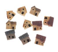 Toyvian 10 Pezzi Decorazioni Micro Paesaggio Case in Materiale Plastico Miniature Simulazione per Giardino e Casa Ornamenti Misti per Miniature di Cabine e Fortezze