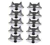 Toyvian 10 Pezzi Maschera di Lupo Mannaro in Feltro Leggero e Facile da Indossare, Mezza Faccia Design Dettagliato per Feste di Costume e Cosplay Halloween