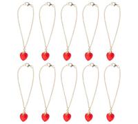 Toyvian 10 pezzi Mini collana bambola con ciondolo a forma di cuore per bambole bambine, gioielli per travestimenti per bambini, giochi di ruolo e collezionismo