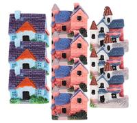 Toyvian 10 Pezzi Miniature Case in Resina per Acquario e Micro Paesaggi Soprammobili Decorativi Resistenti e Colorati per Piante Grasse e Ambienti in Miniatura Stili Multipli
