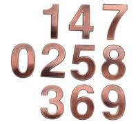 Toyvian 10 Pezzi Numeri Adesivi per Porta Hotel Supporto in Plastica Abs, Impermeabili e Autoadesivi, Dimensione 10cm per Targhe Indirizzo e Appartamenti