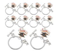 Toyvian 10 Pezzi Portachiavi 2026 con Cappello da Diploma in Metallo 5,4x4,4cm, Ricordo Classico per Studenti e Regalo per Periodo di Diploma