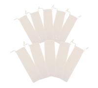 Toyvian 10 pezzi Sacchetti Porta Posate e Cannucce in Cotone e Lino con Coulisse Borse Riutilizzabili per Bacchette Coltelli Forchette e Cucchiai per Feste e Viaggi Dimensioni