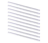 Toyvian 10 Pezzi Scalimetro Triangolare in Plastica Trasparente 20cm Numeri Chiari e Facile da Identificare, Righello da Disegno Creativo per Studenti in Uffici e Case
