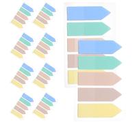 Toyvian 10 Set Segnapagina Adesivi a Freccia, 10 Buste, Carta, per Studio e | Non Copre il Testo, Aiuta il Tracciamento Visivo, per Libri e Quaderni, per Insegnanti e Lettori