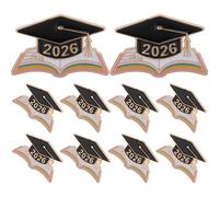 Toyvian 10 spille per laurea 2026 - Spilla con cappello da laurea - Spille da bavero con cappello da scapolo per zaino - Gioielli di fine scuola per studenti e insegnanti - Bomboniera per festa di