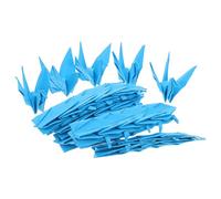 Toyvian 100 Gru Origami Blu Pre-piegate 10x10 Cm, Decorazioni Origami per Matrimoni e Compleanni, Accessori Artigianali Giapponesi per Allestimenti Festa, Set da 100 Pezzi