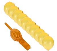 Toyvian 100 Palloncini in Lattice Coda Dorata da 10 Pollici per Decorazioni di Feste Compleanni e Matrimoni Palloncini Decorativi a Coda Link Resistenti per Allestimenti Fai da Te