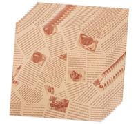 Toyvian 100 pezzi Carta Alimentare Oleata in Stile Giornale Carta da Imballaggio Anti-grasso per Fritture e Alimenti Sicura per Uso Alimentare