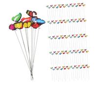 Toyvian 100 Pezzi Decorative Butterfly Flower Stakes in Metal Easy To Insert Garden Ornaments For Outdoor Lawns Indoor Planters And Party Decorations