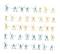 Toyvian 100 pezzi Miniature Pirati Soldatini Guerrieri Modelli in Plastica Riutilizzabile per Decorazioni e Giochi Sicuri