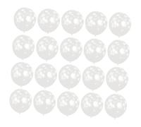 Toyvian 100 pezzi Palloncini Natalizi in Lattice con Motivo Neve Trasparenti da Palloncini Addensati per Decorazioni Feste di Compleanno Capodanno e Prima Comunione