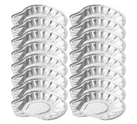 Toyvian 100 Pezzi Teglie per Barbecue a Conchiglia in Alluminio USA e Getta, Mini Vassoi per Capesante e Ostriche, Resistenti per Cottura Rapida e Catering, per Grigliate e Feste