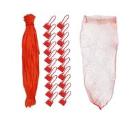 Toyvian 100 Sacchetti Rete Rosso in Pp per Frutta e Verdura, Resistente e Non Facile da Rompere, per Negozi di Alimentari e Uso Domestico