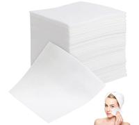 Toyvian 100 salviette asciutte usa e getta in tessuto non tessuto, tamponi per la pulizia quotidiana del viso, dimensioni piegate 10 x 10 cm, bianco