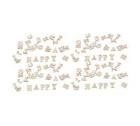 Toyvian 104 Pezzi Ornamento Della Lettera Di Registro Mini Etichette Spazi Vuoti Lettere Della Bacheca Vuoto Journaling Lettere Artigianali Piccolo Fette Numero Tiglio Beige