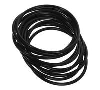 Toyvian 10pezzi Braccialetti Elastici in Silicone Neri e Leggeri Polsiera Unisex Stretchable Per Eventi Tema e Feste Design Semplice e Confortevole