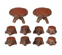 Toyvian 10pezzi Tavolo e Sedie in per Casa delle Bambole Accessori per delle Fate Mobili in Miniatura Decorazioni per Micro Paesaggio per Casa delle Bambole