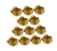 Toyvian 12 Barattoli Rotondi in Latta per Conservazione tè e Gioielli, Scatole Porta Oggetti Multiuso Leggere, Contenitori per Perline e Pulsanti per Cucina e Soggiorno