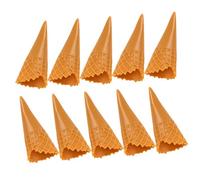 Toyvian 12 cialde artificiale croccante per gelato finto sacchetto per gelato artificiale, modello di un cono gelato, puntelli per cibo, in plastica, per casa delle bambole, in PVC, mini materiale