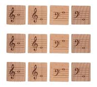 Toyvian 12 Note Didattiche Classe Principianti Studenti In Legno - E Giocattolo Cinque Linee Tono Basso Per Apprendimento E Teoria Musicale Pentagramma Mm Giochi Dadi