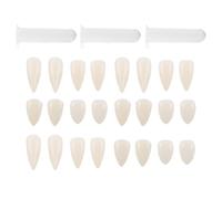 Toyvian 12 Paia Denti da Vampiro Realistici in Resina Bianca per Cosplay e Feste a Tema Halloween, Facili da Mantenere e Riutilizzabili con Design Unico a Forma di Dente