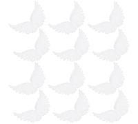 Toyvian 12 Pezzi Accessori d'Angelo Fai da Te in Plastica Bianca per Ornamenti Natalizi Decorazioni Alberi di Natale Ghirlande e Regali Personalizzati DIY