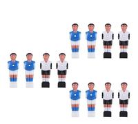 Toyvian 12 Pezzi di Giocatori di Calcio Balilla - Mini Figure di Calciatori, Giocatori di Ricambio per Tavolo da Calcio Balilla con Aste Standard, Atleti Calciatori per Giochi di (blu E Nero)