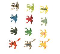 Toyvian 12 pezzi Modellini Piccoli di Anfibi e Rospi in Simulazione Realistica Giocattoli Educativi per Animali Giungla per Puzzle e Feste
