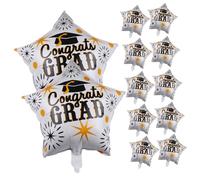 Toyvian 12 Pezzi Palloncini Laurea in Alluminio Decorativi Metallizzati per Festa Resistenti e Leggeri per Pareti Finestre e Porte Colori Vivi per Addobbi Compleanno e Celebrazioni