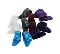 Toyvian 12 Pezzi Plettro per Dito Piatto per Chitarra da Plettro Celluloide per Chitarra Acustica Basso Ukulele e Arpa Design Ergonomico per Comfort e Precisione