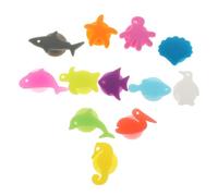 Toyvian 12 pezzi Segnabicchieri in Silicone con Modelli Pesce Colorati per Feste e Party Marcatori Bicchieri Vino Riutilizzabili per Servizio Calici e Identificazione Drink Colore Casuale