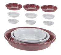 Toyvian 12 Pezzi Sottovaso per Vasi Sottovasi Vassoi per Piante Variabili per Stabilità su Tappeti Colore Casuale