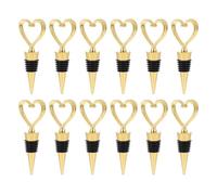 Toyvian 12 pezzi Tappi Bottiglia Vino Forma in Sigillanti con Anello in Conservazione Ermetica per Vino Rosso Cocktail e Olio Decorativi e Riutilizzabili