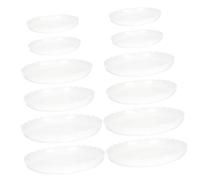 Toyvian 12 Pezzi Vassoio per fioriera Rotondo vassoi di gocciolamenti di Piante sottovaso pianta sottovasi per Piante in Vaso vassoi Inferiori per vasi di Fiori plastica Bianca
