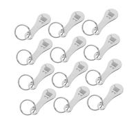 Toyvian 12 Portachiavi Gettoni Inossidabile Mini Token Trolley in Ergonomico per Supermercato Portachiavi Quarters Holder per Monete