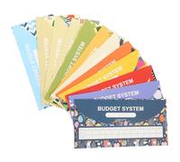 Toyvian 12 Set Buste Budget per Contanti Fogli, per Casa Ufficio | Carta Leggera, Controllo Spese e Analisi Consumi, Facile Uso, Formato per Pianificatore Finanziario