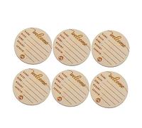 Toyvian 12pezzi Cartoline Di Annuncio Legno Per Segni Mensili Per Foto Materiale Sicuro e Resistente Per Registrare Le Tappe Di Crescita Del