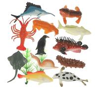 Toyvian 12pezzi Miniature Ocean Sea Animals Figures Realistic Educational Toys for Kids for Imaginative Play and Learning